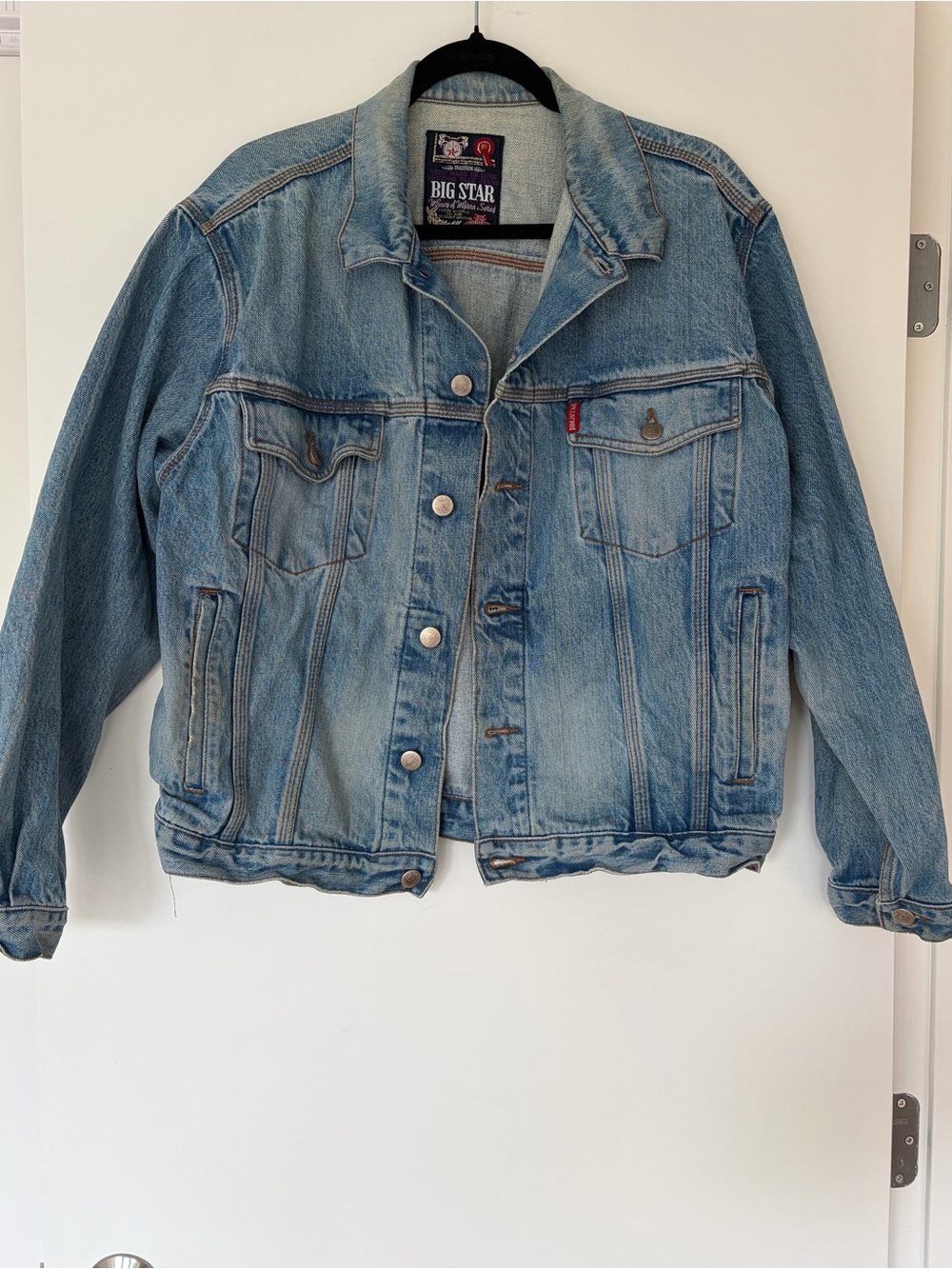 Vintage 80s/90s Big Star "Winners of Western Series" Denim Trucker Jacket